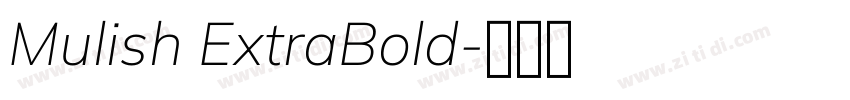 Mulish ExtraBold字体转换